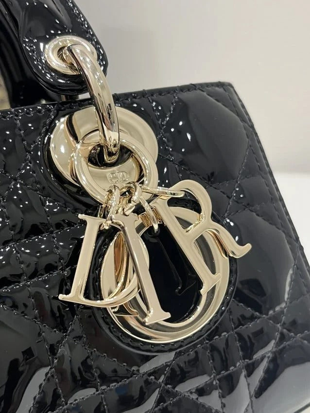 Bolso Dior Lady D-Joy Charol Negro