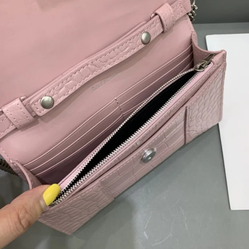 Balenciaga Hourglass On Chain Pink