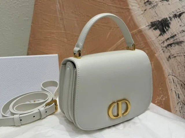 Dior 30 Montaigne Avenue Top Handle White
