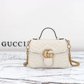 Gucci GG Marmont Top Handle White