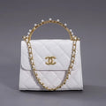 Bolso con Asa Perlas Blanco CHANEL 23B
