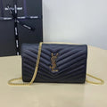 YSL Envelope Clutch Black
